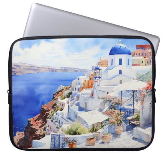 Nice Santorini Laptopschutzhülle (Vorderseite)