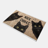 Nice Shoes Cat Lover, Willkommen im Haus Fußmatte (Schrägansicht)