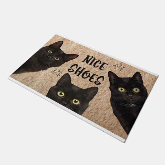 Nice Shoes Cat Lover, Willkommen im Haus Fußmatte (Schrägansicht)