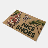 Nice Shoes Mat, Funny Giraffe Sprichwort Willkomme Fußmatte (Schrägansicht)