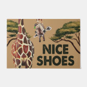 Nice Shoes Mat, Funny Giraffe Sprichwort Willkomme Fußmatte (Vorderseite)
