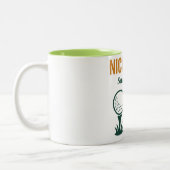 Nice Shot. Said No One – Golf Rage Collection Zweifarbige Tasse (Links)