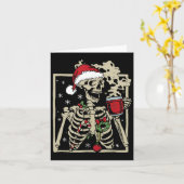 Nice Skeleton Weihnachtsmannmütze Weihnachten Karte (Gelbe Blume)