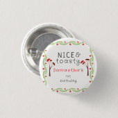 Nice S'mores Marshmallows Kids Xmas Birthday Party Button (Vorne & Hinten)