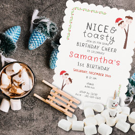 Nice S'mores Marshmallows Kids Xmas Birthday Party Einladung