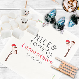 Nice S'mores Marshmallows Kids Xmas Birthday Party Serviette