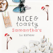 Nice S'mores Marshmallows Kids Xmas Birthday Party Serviette