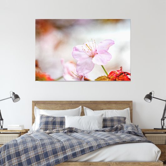 Nice Soft Pink Sakura Blume im Springtime Leinwanddruck (Insitu (Schlafzimmer))