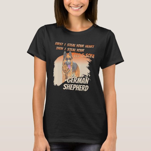 Nice Sprichwort German Shepherd T-Shirt (Vorderseite)