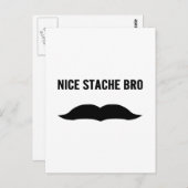 Nice Stache Bro Postkarte (Vorne/Hinten)
