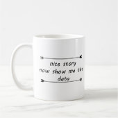 Nice Story Now SHow Me The Data Kaffeetasse (Links)