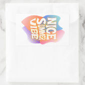 Nice summer vibe rechteckiger aufkleber (Tasche)