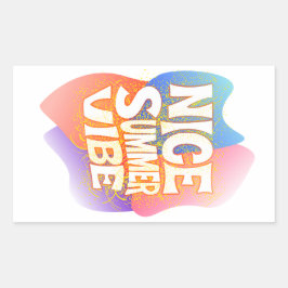 Nice summer vibe  rechteckiger aufkleber