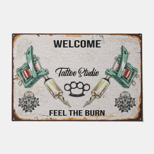 Nice Tattoo Rubber Base Doormat Tattoo Zuhause Mat Fußmatte (Vorderseite)