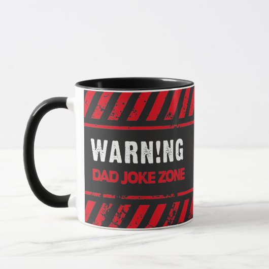 Nice Text Design Vorsicht Vater Joke Zone Tasse (Links)