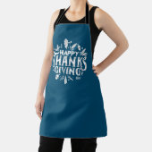 Nice text Happy Thanksgiving mit Blätter Herbst Schürze (InSitu)