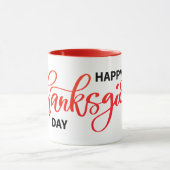 Nice Text Happy Thanksgiving Typografie Tasse (Zentrum)