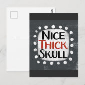 Nice Thick Skull Postcard Postkarte (Vorne/Hinten)
