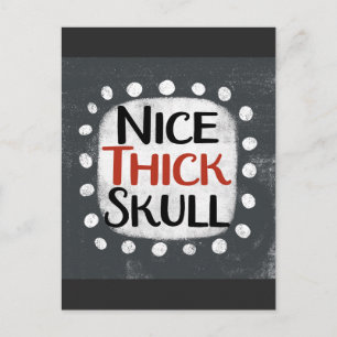Nice Thick Skull Postcard Postkarte
