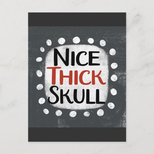 Nice Thick Skull Postcard Postkarte (Vorderseite)