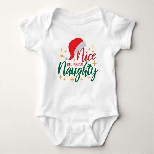 Nice Til Proven Naughty, Novelty Funny Funny Chris Baby Strampler (Vorderseite)