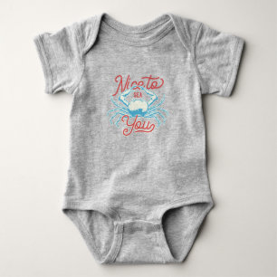 Nice to Sea You Ocean Crab Baby Strampler