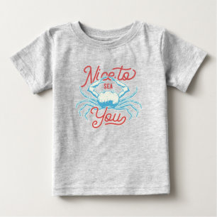 Nice to Sea You Ocean Crab Baby T-shirt