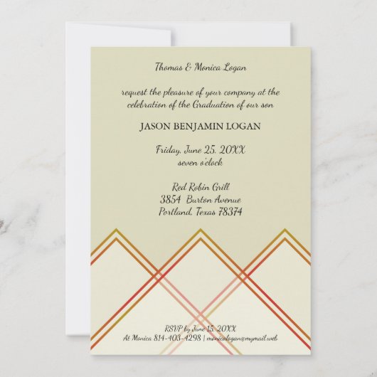 Nice Transparency Effect Pre-K Abschluss Foto Einladung (Rückseite)