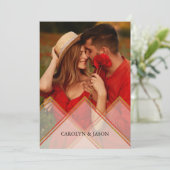 Nice Transparency Effect Romantic Couple Photo Einladung (Stehend Vorderseite)