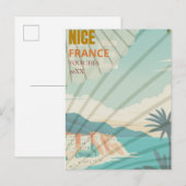 Nice Travel Print Art Nice Frankreich Reisen Kunst Postkarte (Vorne/Hinten)