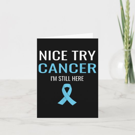 Nice Try Cancer Prostate Cancer Awareness Karte (Vorderseite)
