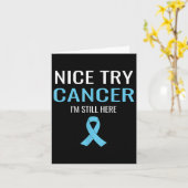 Nice Try Cancer Prostate Cancer Awareness Karte (Gelbe Blume)