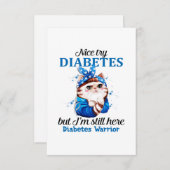 Nice try Diabetes Dankeskarte (Vorne/Hinten)