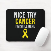 Nice Try Survivor Sarcoma Krebs Bewusstsein Gelb Mousepad (Mit Mouse)