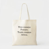 Nice Tunis Tote Bag Tragetasche (Vorne)
