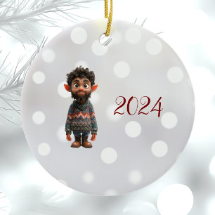 Nice Typ Weihnachten Elf Keramik Ornament