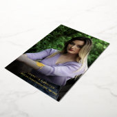 Nice Typografy Script Front/Back Foto Abschluss Folieneinladung (Gedreht)