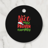 Nice Until Proven Naughty Christmas Geschenkanhänger (Vorderseite)