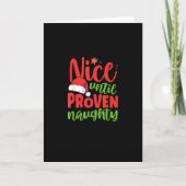 Nice Until Proven Naughty Christmas Karte (Vorderseite)