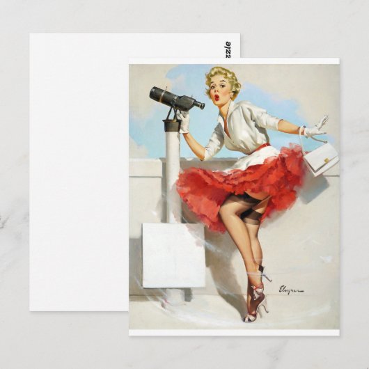 Nice View Button up Postkarte (Vorne/Hinten)