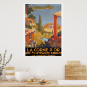 Nice Villefranche Monaco Vintage Poster (Küche)