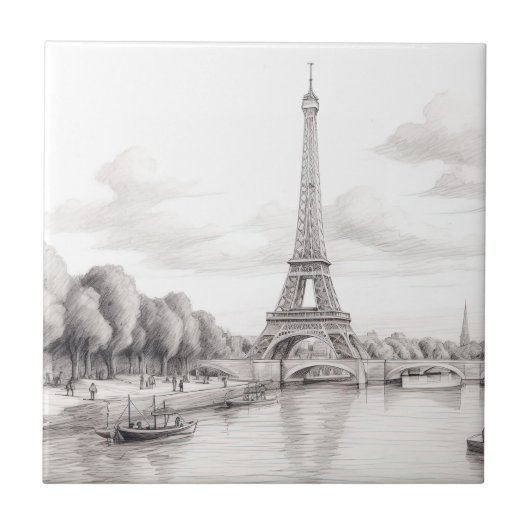 Nice Vintag Paris Frankreich Fliese (Vorderseite)