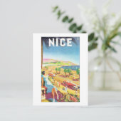 Nice Vintage Travel Poster Postkarte (Stehend Vorderseite)