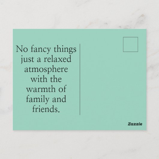 Nice Wedding Card Postkarte (Rückseite)