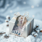 Nice winter Zuhause zur Veranschaulichung Weihnach Geschenkanhänger