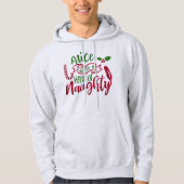 Nice with a Hint of Naughty - Funny Christmas Hoodie (Vorderseite)