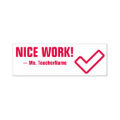 "NICE WORK!" + Briefmarke für den benutzerdefinier Permastempel (Design)