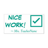 "NICE WORK!" + Instructor Name Gummi Briefmarke Permastempel (Design)