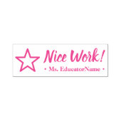 "Nice work!" + Name des Instrukteurs Gummi Briefma Permastempel (Design)