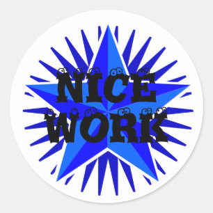 NICE-WORKSTICKER RUNDER AUFKLEBER